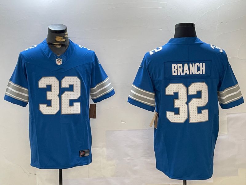 Men Detroit Lions #32 Branch Blue three generations 2024 Nike Limited NFL Jersey style 1